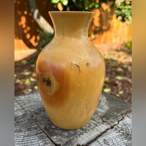 Natural Wood Vase